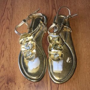 Lena Luisa fashion gold sandals 8 1/2